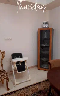 بوفه ام دی اف و صندلی غذای کودک در حد نو
