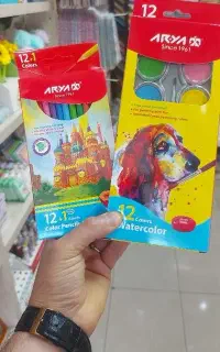 پک مداد رنگی و آبرنگ