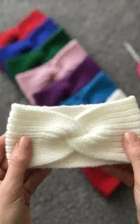 هدبند دست بافت شالگردن و کلاه