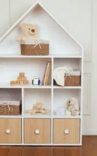 تخت و کمد کودک کد 040 چوبی نوین چوب