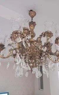 ۱جفت لوستر برنز ۶ شاخه ۱۲ شعله