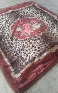 پتو گلبافت مخمل دو لایه ۲نفره