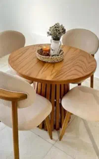 میز و صندلی نهارخوری چوب راش عالی کد۱۲