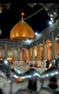 گنبد طلایی حرم پاک رضوی/