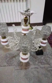 لوستر ۴شاخه قدیمی برنز