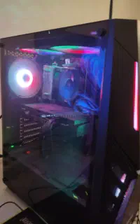 کیس گیمینگ 2060super + مانیتور