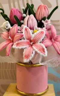 دسته گل های جاودانه پیف پاف کن