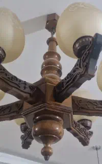 لوستر دست ساز چوبی