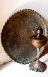 سینی کنگره دار قدیمی،گر سوز اسانسوری