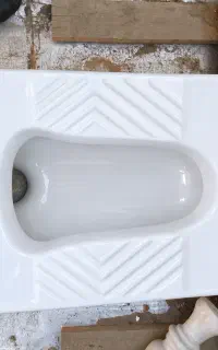 سنگ دستشویی مستطیل سفید