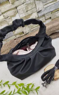 کیف پلیسه دسته چروک