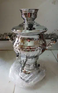 سماور گازی 7لیتری ترنج تنور برنجی