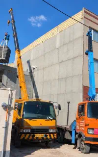 خدمات جرثقیل خاور و ۷ تن بالابر مصالح و سبد نفر