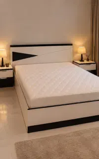 سرویس خواب دو نفره مشکی و سفید