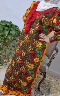 لباس ماکسی نخی عبا گلدار مناسب تا سایز 52