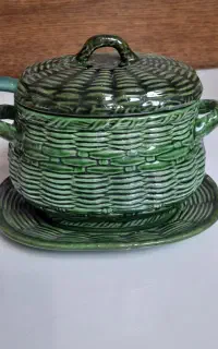 سوپ خوری سفال طرح حصیری
