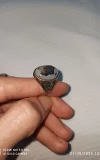 انگشتره نقره اصل وسنگ