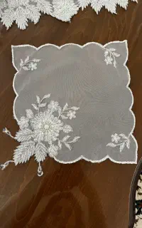 رومیزی ۲۲تکه منجق دوزی