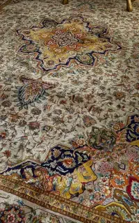 یک جفت فرش ۱۲ متری تمام ابریشم ماشینی دیبا درحدنو