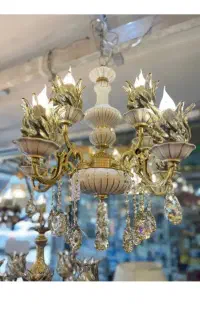 لوستر چینی برنزی ده شعله (قیمت واقعی)
