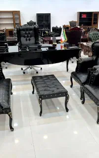 مبل اداری نیسمت.میزاداری کلاسیک.میزپلیش مشکی