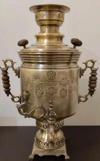 سماور زغالی برنجی ۶لیتری