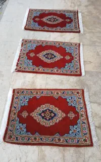 سه عدد فرش پادری دست بافت ساروق اراک