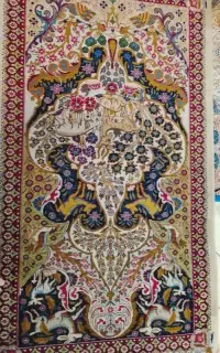 فرش دستباف تبریزتصویری۳متری۵۰رج سالم وبدون رفوکاری