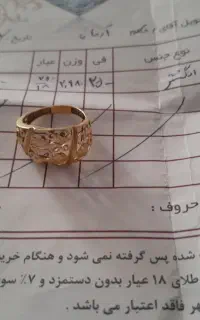 انگشتر طلا جهت سرمایه گذاری