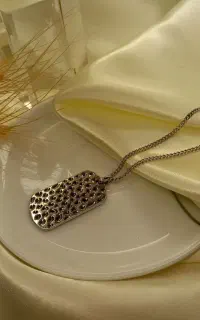 گردنبند پسرانه شیک طرح پلاک
