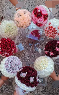 دسته  گل عروس
