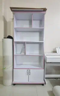 کتابخانه با چوب mdf
