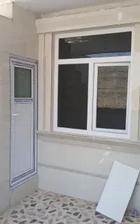 درب پنجره دوجداره پی وی سی upvc توری کشابی