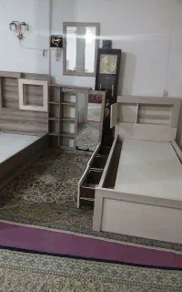 تخت خواب تک نفره با ساعت