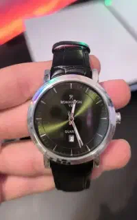 ساعت مچی  QUARTZ ، ROMANSON صفحه یشمی