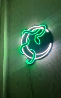 چراغ نئونی ماه و مار