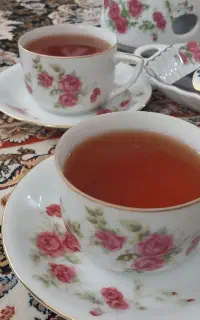 چای خوری گلسرخی ژاپن کهنه