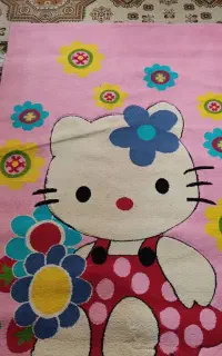 گلیم ۴ متری دخترانه خیلی نازز در حد نو جنس عالی