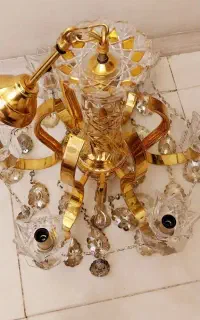 لوستر شیک و زیبا برنج و کریستال