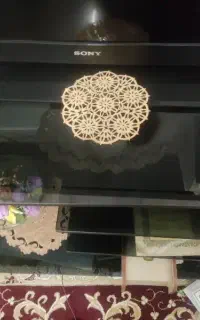 میز تلویزیون شیشه ای دو کشو