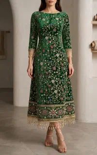 پارچه ساتن حاشیه دار هندی