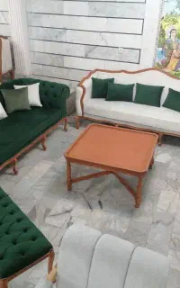 مبلمان هشت نفره کوئین  با چستر