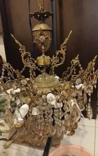 لوستر برنجی ۱۴ شاخه