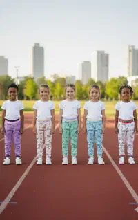 عمده تولیدکننده- شلوار قلبی اسلش دخترانه رنگی