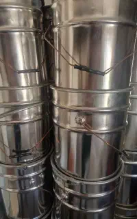 سطل استیل با درب کمربند دار 30 کیلویی