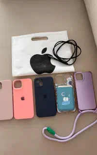مجموعه5عددی قاب آیفون13به همراه کابل لایتنینگ شارژ