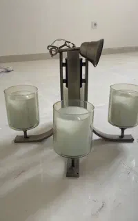 دو عدد لوستر۴شاخه  حباب دار