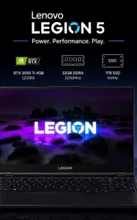 Lenovo Legion5 Ryzen7 (5800H) لبتاب گیمینگ RTX3050