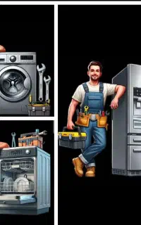 تعمیر ماشین ظرفشویی و لباسشویی، یخچال و فریزر.