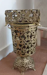 جا دستمالی وسطل برنز در حد نو